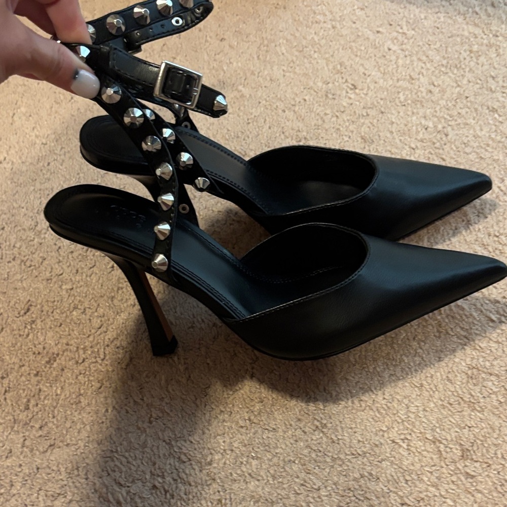 ASOS Black Heels with Silver Studs